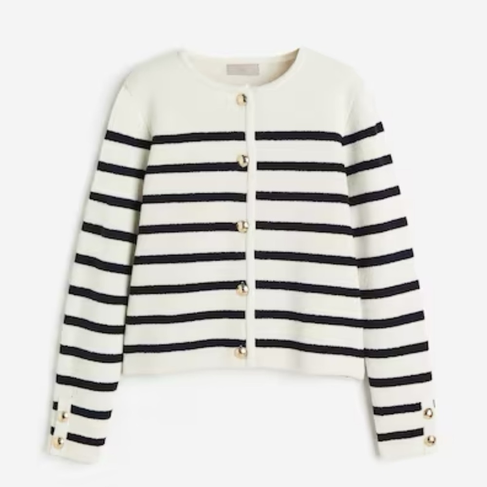 H&M Striped Black and White Cardigan